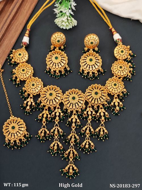 Temple Jewellery Set with Stone Work, photo 2 of 3