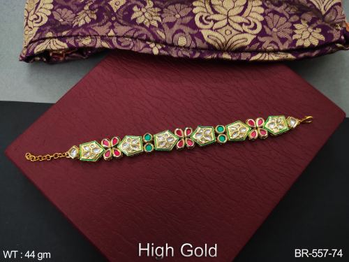 Party Wear Bracelet for Women in Ruby Green, photo 5 of 13