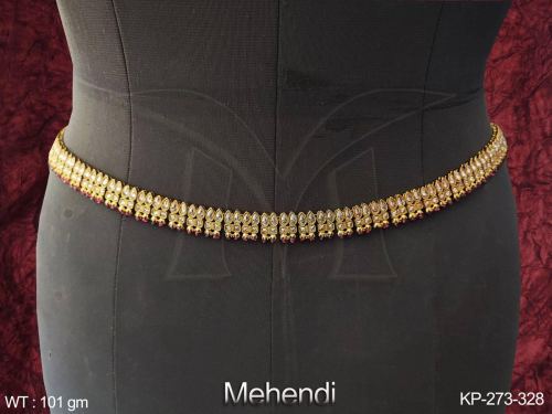 Mehendi Polish Party wear Beautiful Antique Design Antique Jewellery KamarPatta (Hip Belt)    