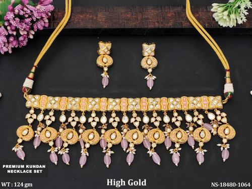 Kundan Pearl Necklace Set