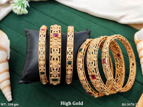 Stone-Studded Ethnic Bangles for Women, photo 2 of 2