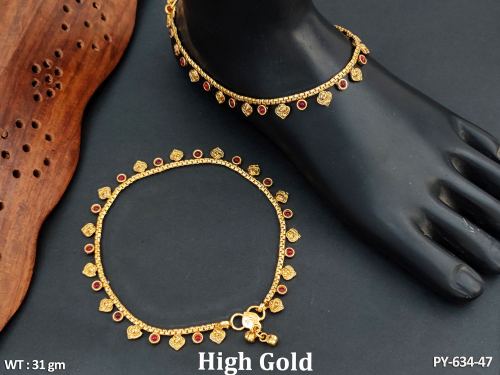 Beautiful Antique Jewellery Designer High Gold Polish  Payal   