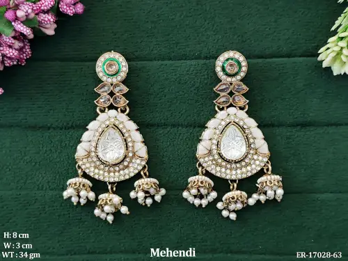 Party Wear Mehendi Finish Earrings for Women