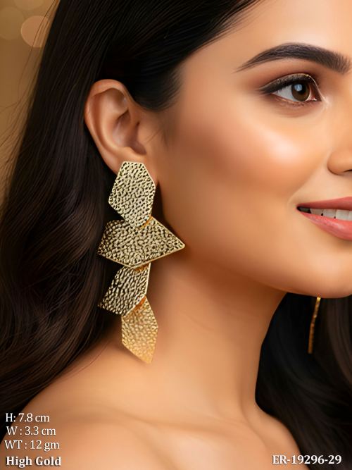Party Wear Statement Earrings with Stone Work