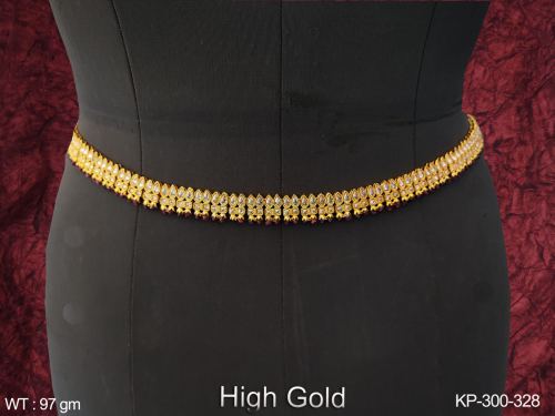 High Gold Polish Fancy Design Style Party wear Beautiful antique Jewlleery Antique Kamaarpatta (Hip Belt)