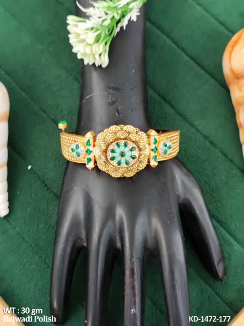 Ethnic Antique Rajwadi Polish Adjustable Kada