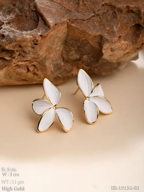 Graceful Stone-Studded Earrings