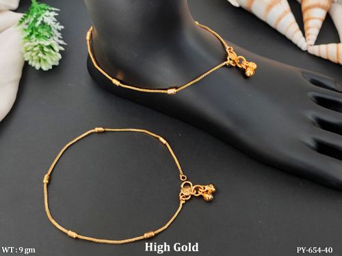 Beautiful High Gold Polish Fancy Style Payal   