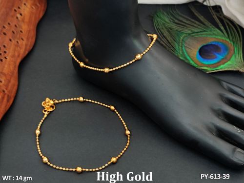 Antique Designer High Gold Polish Party Wear  Payal  
