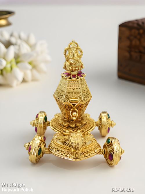 Traditional Elephant Base Sindoor Box for Pooja