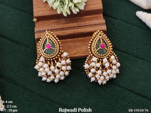 Traditional Earrings in Rajwadi Finish for Women