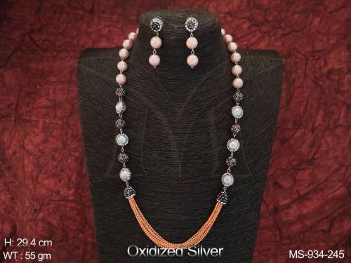 Beautiful Western Style Beaded Fancy Style Party wear Long Mala Set