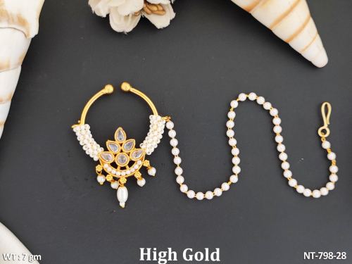 Antique Jewellery Beautiful High Gold Designer Antique Nath