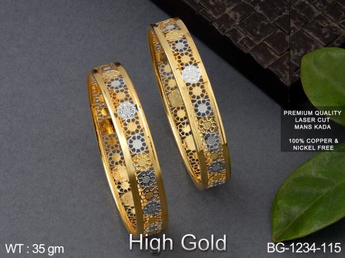 Round Floral Bangles for Women Set of 2