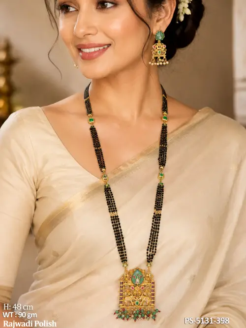 Traditional Rajwadi Heritage Mangalsutra Necklace Set