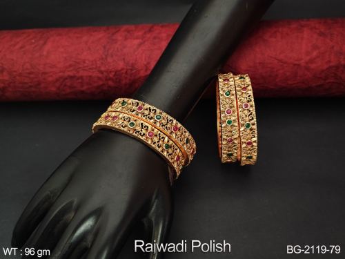 Rajwadi Finish Bangles for Women Set of 4, photo 2 of 2