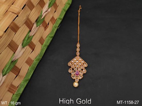 South Indian Maang Tikka with Pearls