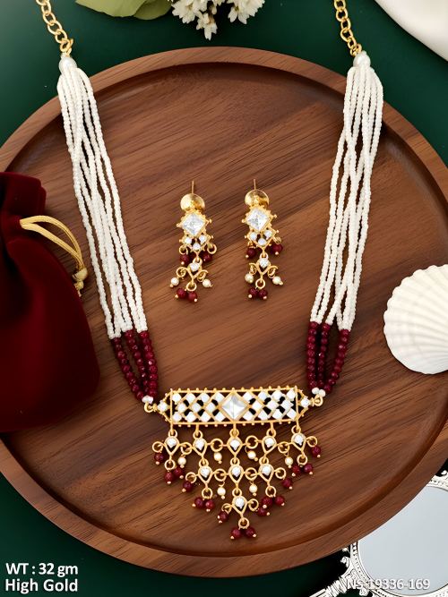 AD Beaded Necklace Set for Women