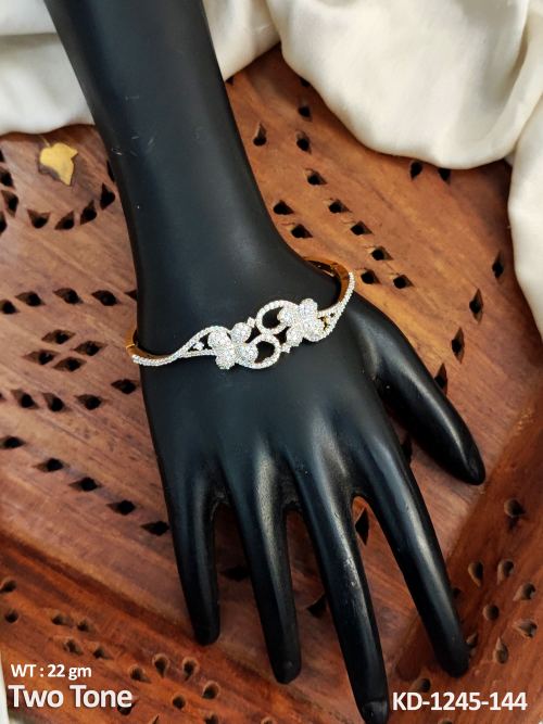 Party Wear Kada with CZ Stones