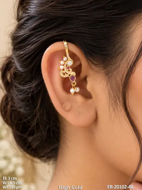 Classic Bugadi Earrings with Pearls