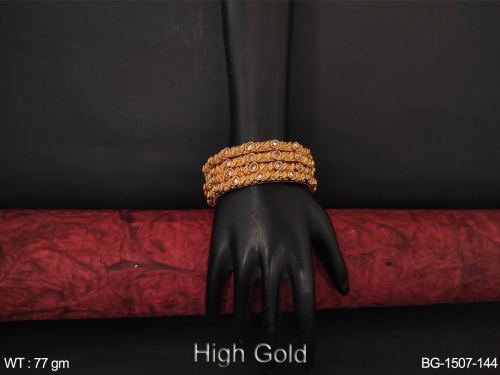 South Indian Stone-Studded Bangles Set of 2, photo 2 of 2