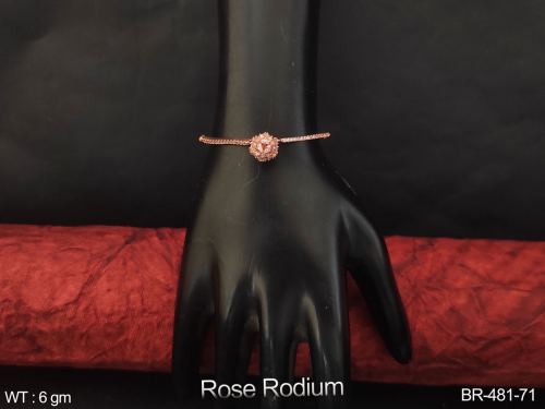 CZ Bracelet in Rose Finish