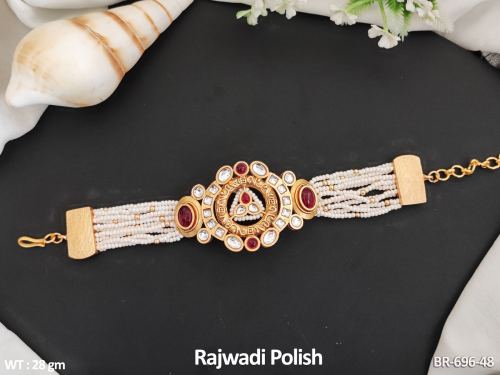 Rajwadi Finish Stone-Studded Bracelet for Women
