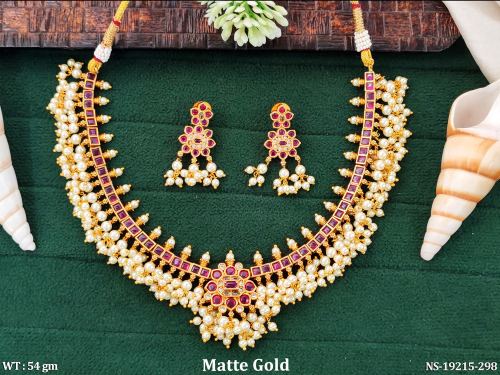 Bridal Matte Finish Necklace Set for Women