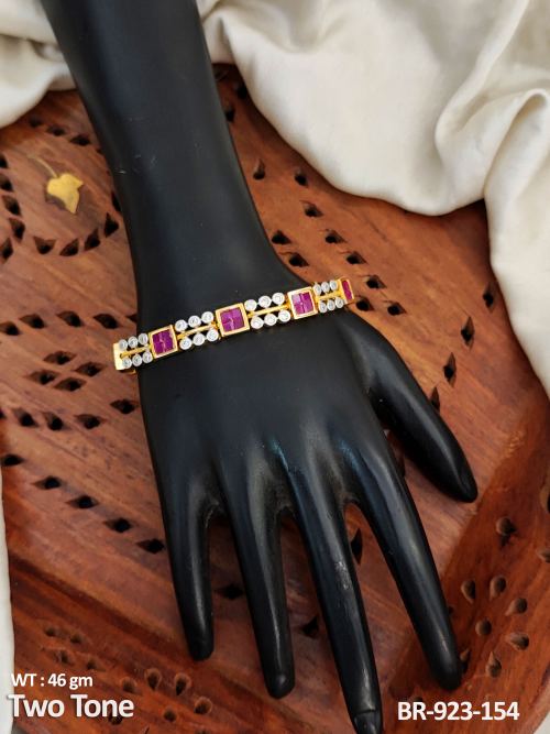 Party Wear Two-Tone Finish Bracelet for Women