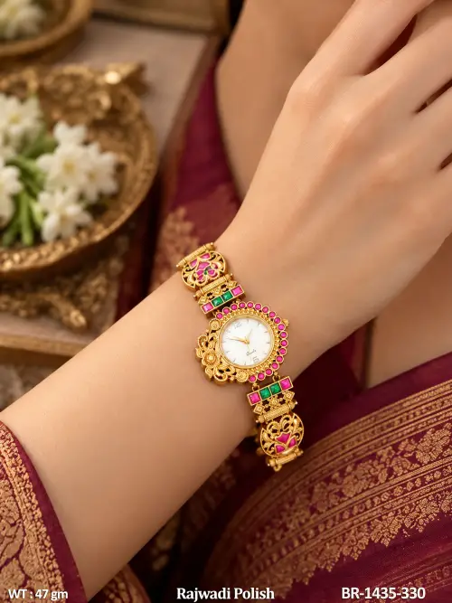 Rajwadi Polish Antique Designer Watch Bracelet