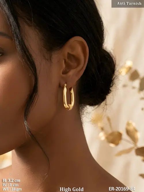 U Shape Hoop Earrings for Women