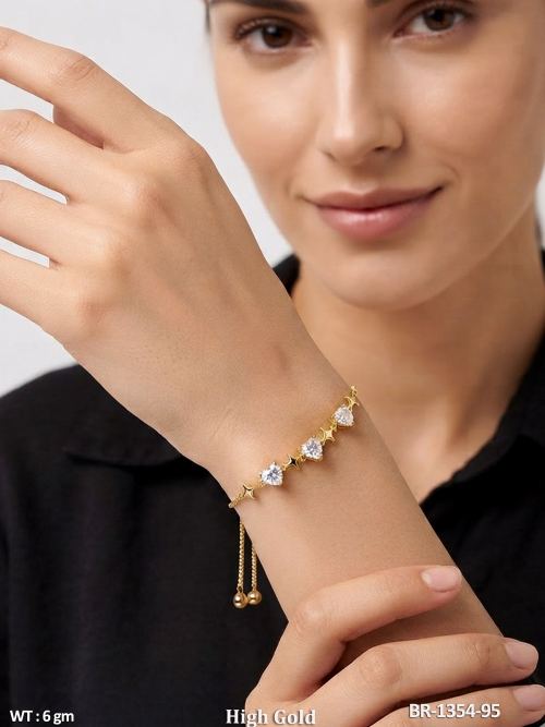 Romantic Heart Sparkle Adjustable Bracelet
