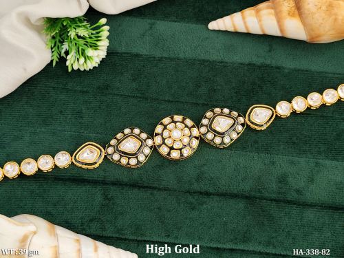 Kundan Full Stone High Gold Polish Hair Accessories   