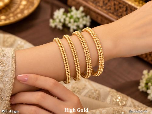 Graceful Stone-Studded Antique Bangles for Women Set of 4 — video