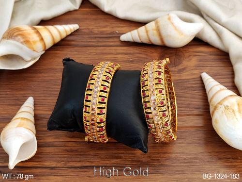 Antique Square Bangles for Women Set of 2