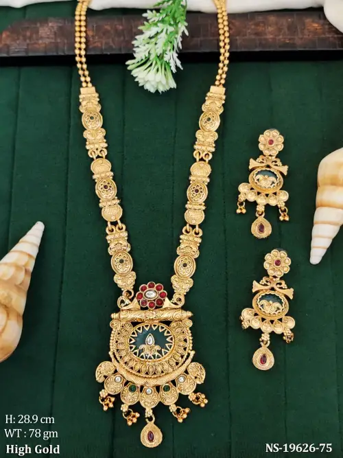 Antique Jewellery Set with Stone Work, photo 2 of 2