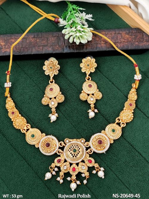 Short Stone-Studded Necklace Set with Earrings for Women, photo 2 of 4