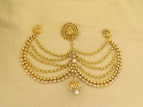 bridal dulhan wear jhumki bor hair accessories
