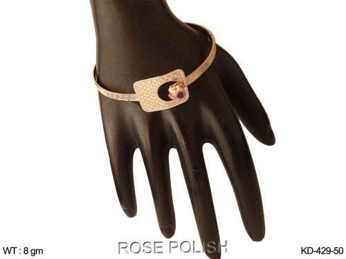 Minimal Square Kada in Rose Finish for Women, photo 2 of 2