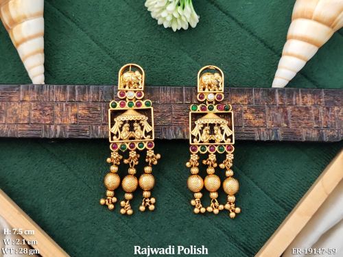 Heritage Earrings in Rajwadi Finish for Women, photo 2 of 3
