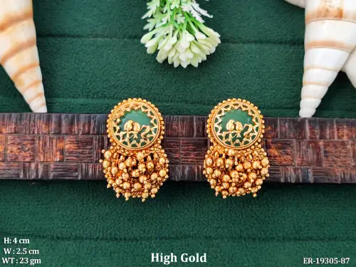 Antique Earrings with Stone Work