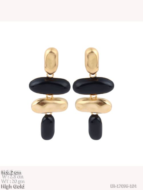 Stone-Studded Drop Earrings, photo 2 of 3