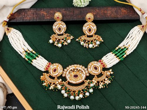 Rajwadi Finish Pearl Jewellery Set for Women, photo 2 of 3