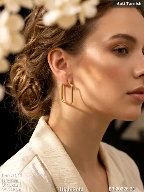 Rectangular Hoop Earrings