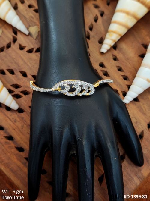 American Diamond Two Tone Designer Kada  