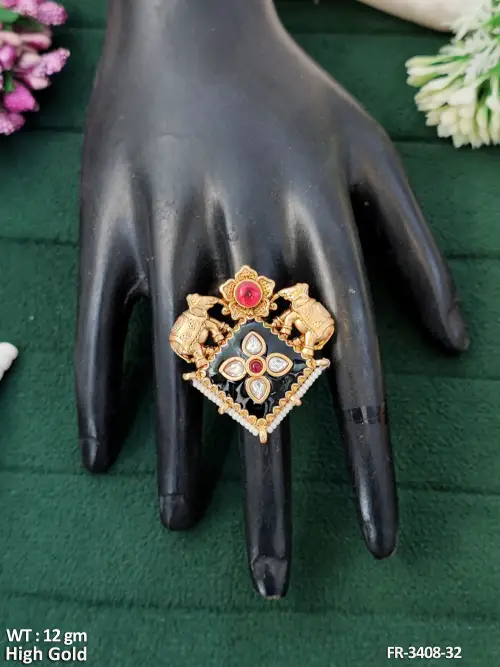 Antique Design   High Gold Polish Finger Rings  