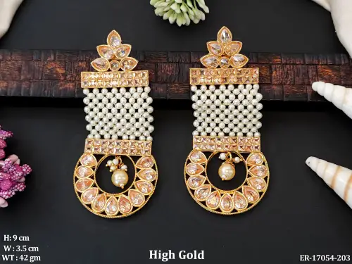Antique Stone-Studded Earrings