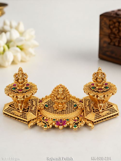 Beautiful Designer Temple Sindoor Box Rajwadi Polish