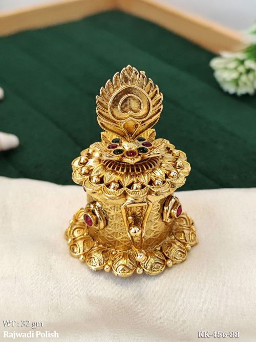 Traditional Kumkum Box in Rajwadi Finish, photo 2 of 4