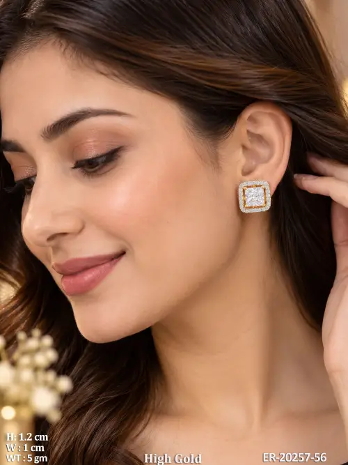 Square AD Studs for Women